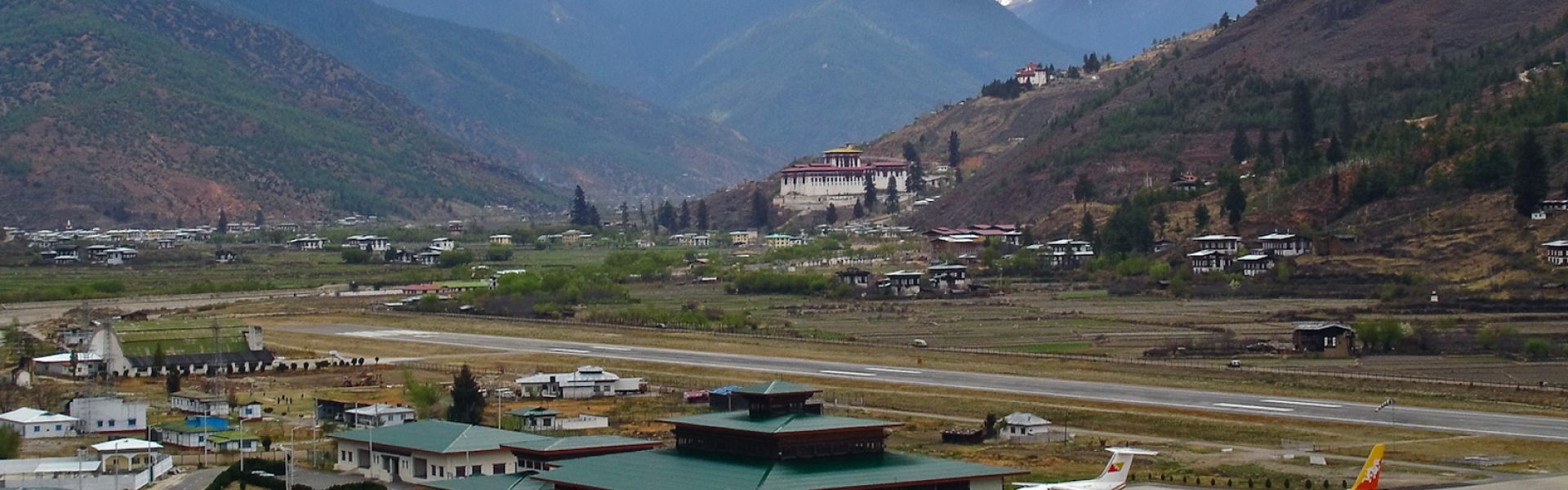 paro international airport view paro international airport view